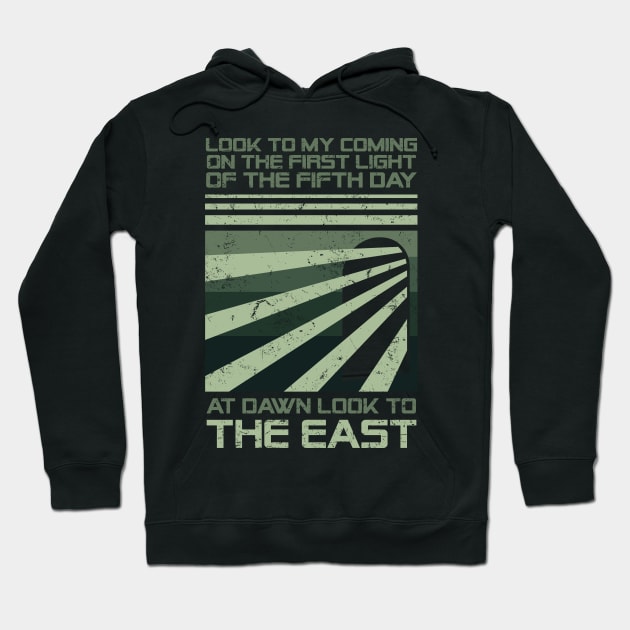 At dawn look to the east Hoodie by Capricornus Graphics